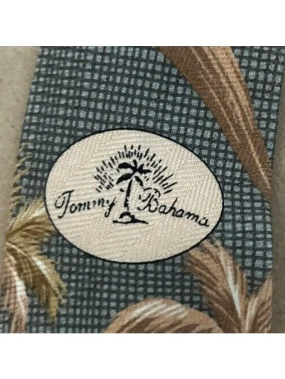 Tommy Bahama Silk Tie Hand Made Palm Trees Blue Tan Gray Lot of 3